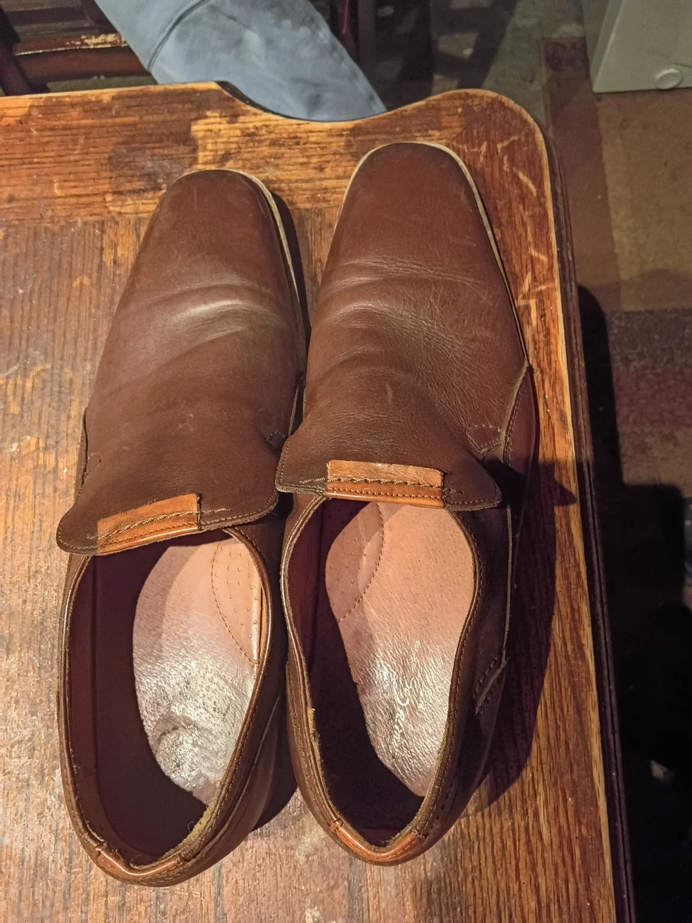 Kenneth Cole New York Brown Leather Slip-On Loafers